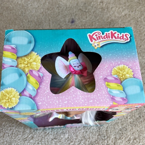 Kindi Kids Dress up  Unicorn Toddler 10 inch Doll with Face Paint Reveal,Ages 3+ - Picture 5 of 6